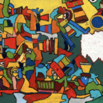 Paparazzi shooting a white stain so they could tarnish it later, 2014, oil on canvas, 84 X 102 cm, EUR 1850,-